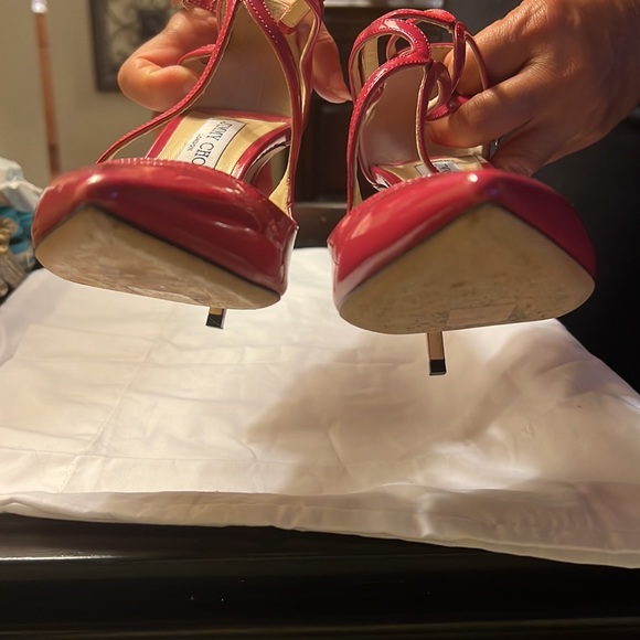 Jimmy Choo - Pink leather Lancer 100 Patent Pump - Picture 9 of 9